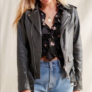 Urban Outfitters Vintage Biker Leather Jacket